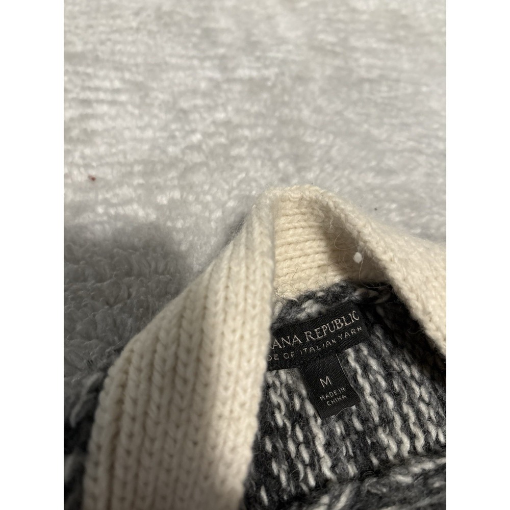 Banana Republic Women's Long Cardigan Sweater Medium Italian Yarn Wool Blend - Picture 5 of 7